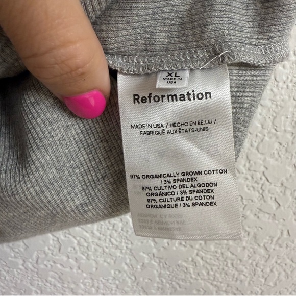 Reformation Cropped Rib Tank NWOT Size XL - Picture 4 of 5